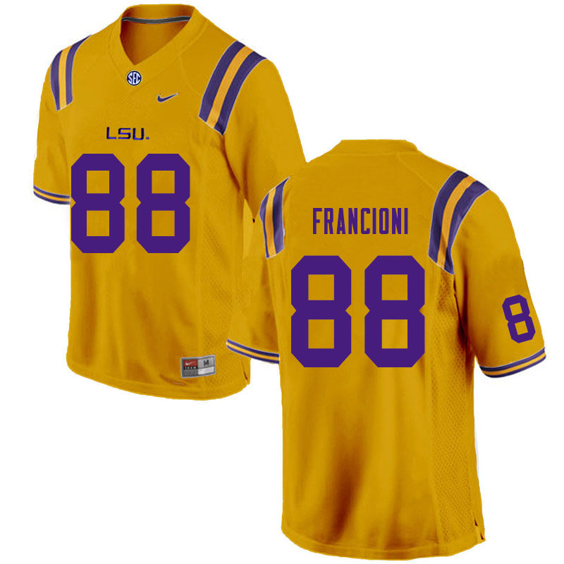 Men #88 Evan Francioni LSU Tigers College Football Jerseys Sale-Gold